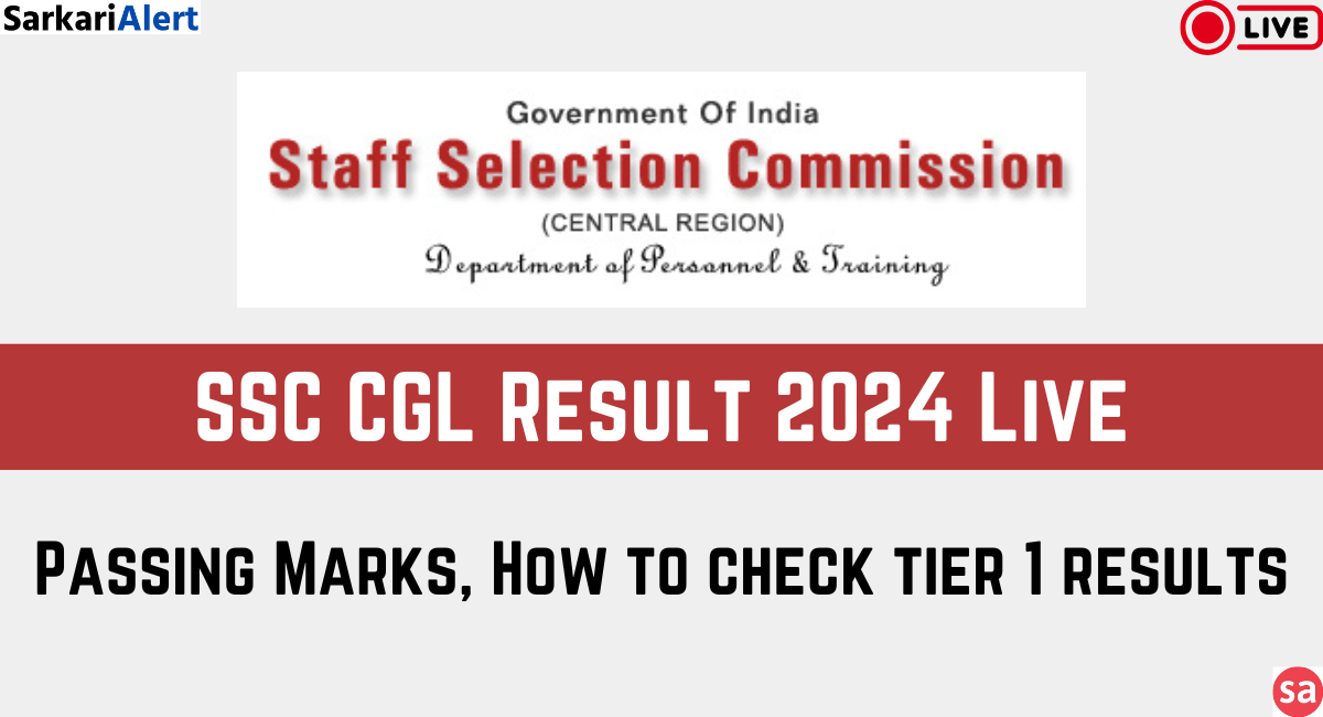 SSC CGL Result 2024 Live