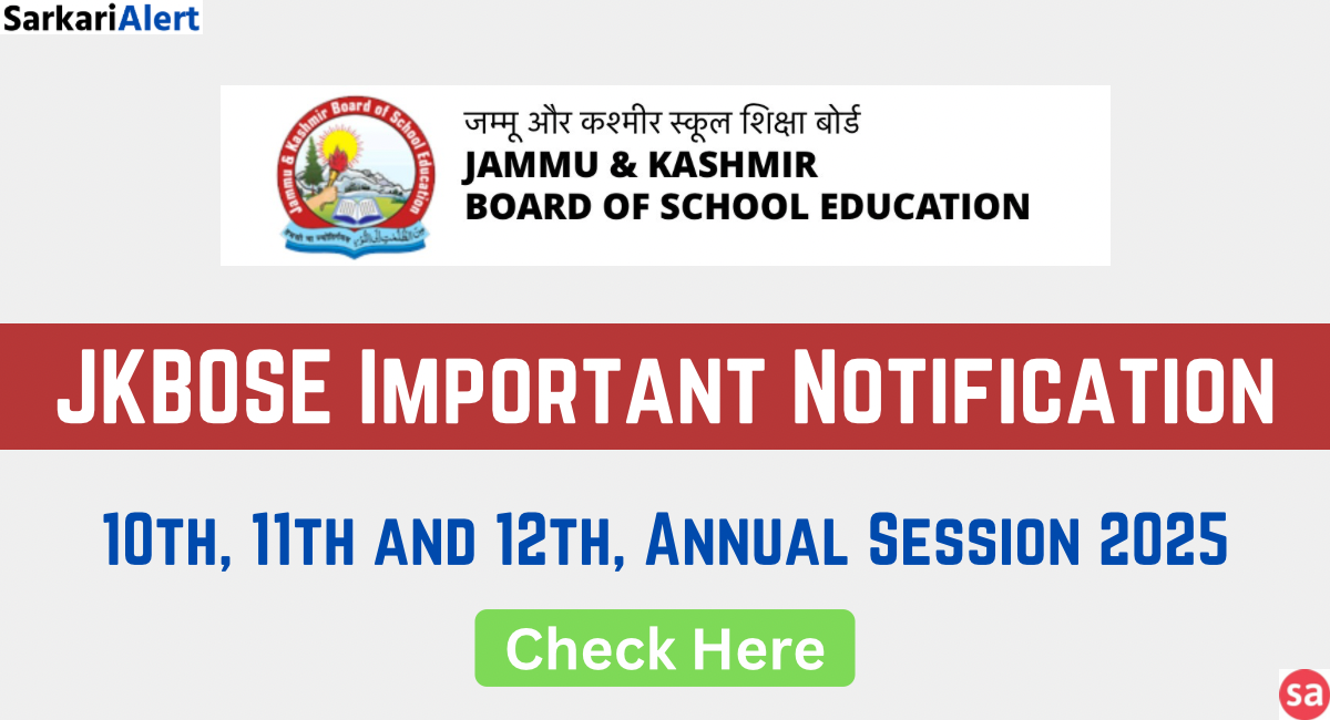 JKBOSE Important Notification