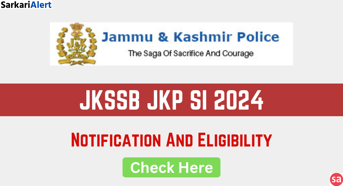 JKSSB JKP SI 2024 Notification